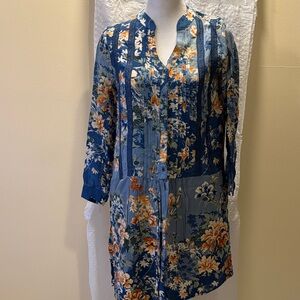 Tiny Petites Blue Floral Dress - size XSP